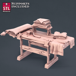 3D Printed STL Miniatures Fabric Seller Set 28mm - 32mm War Gaming D&D (Online Only)