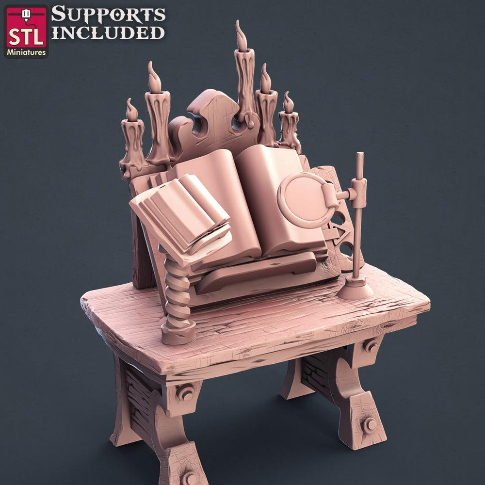3D Printed STL Miniatures Librarian Set 28mm - 32mm War Gaming D&D (Online Only)