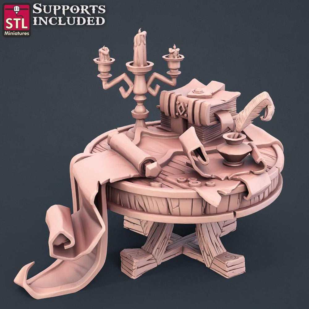 3D Printed STL Miniatures Librarian Set 28mm - 32mm War Gaming D&D (Online Only)