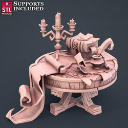 3D Printed STL Miniatures Librarian Set 28mm - 32mm War Gaming D&D (Online Only)