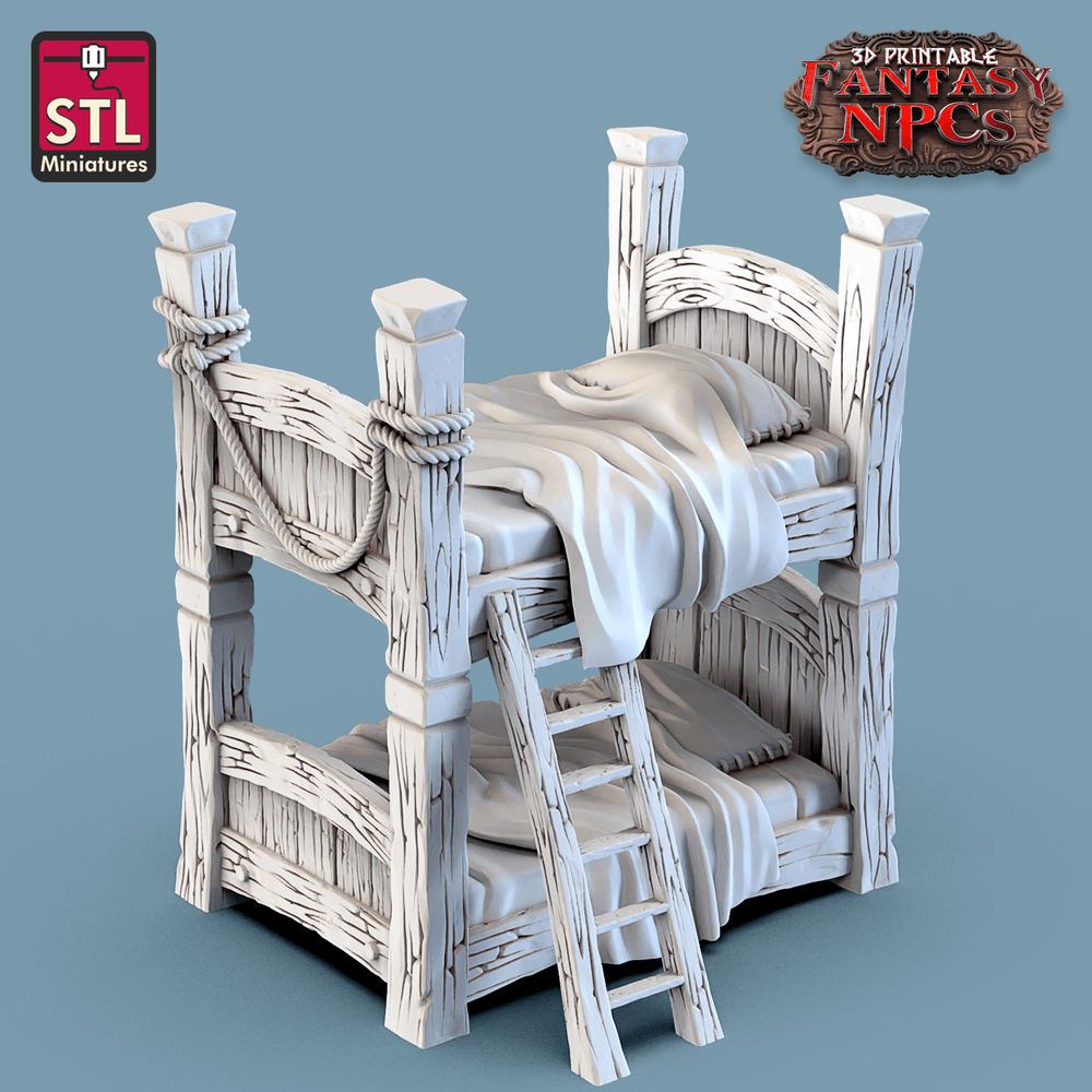 3D Printed STL Miniatures Lighthouse Keeper Set Fantasy NPC 28mm - 32mm War Gaming D&D (Online Only)