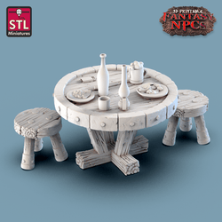 3D Printed STL Miniatures Lighthouse Keeper Set Fantasy NPC 28mm - 32mm War Gaming D&D (Online Only)