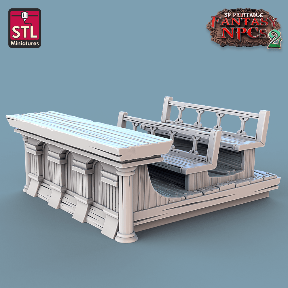 3D Printed STL Miniatures Magistrate Set Fantasy NPC 2 | 28 - 32mm War Gaming D&D (Online Only)