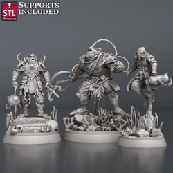 3D Printed STL Miniatures NeverDawn Dark Waters Set 28 - 32mm War Gaming D&D (Online Only)