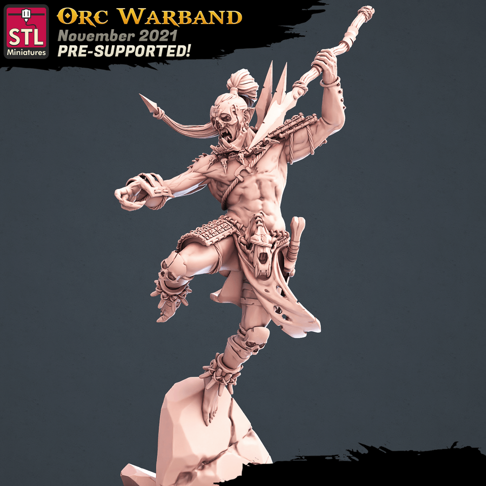 3D Printed STL Miniatures Orc Warband Set 28 - 32mm War Gaming D&D (Online Only)