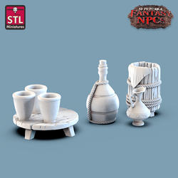 3D Printed STL Miniatures Potter Set Fantasy NPC 28mm - 32mm War Gaming D&D (Online Only)