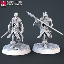 3D Printed STL Miniatures Skeletons Set 28mm - 32mm War Gaming D&D (Online Only)