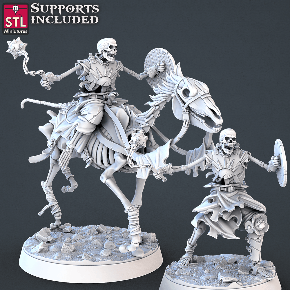 3D Printed STL Miniatures Skeletons Set 28mm - 32mm War Gaming D&D (Online Only)