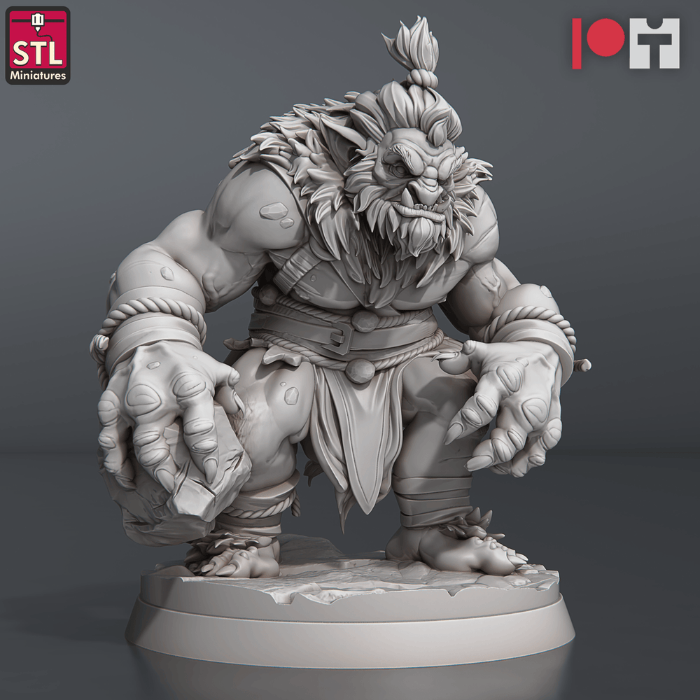 3D Printed STL Miniatures Snow Trolls Set 28 - 32mm War Gaming D&D (Online Only)
