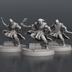 3D Printed STL Miniatures Temple Guardians Set 28 - 32mm War Gaming D&D (Online Only)
