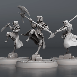 3D Printed STL Miniatures Temple Guardians Set 28 - 32mm War Gaming D&D (Online Only)