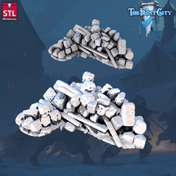 3D Printed STL Miniatures The Frost City Debris 28 - 32mm War Gaming D&D (Online Only)