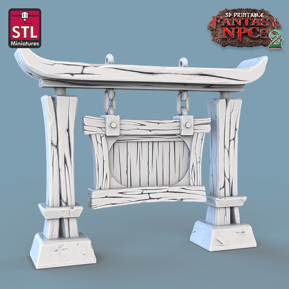 3D Printed STL Miniatures Townsfolks Vol 2 Set Fantasy NPC 2 | 28 - 32mm War Gaming D&D (Online Only)