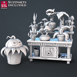 3D Printed STL Miniatures Toxic Vendor Set 28mm - 32mm War Gaming D&D (Online Only)