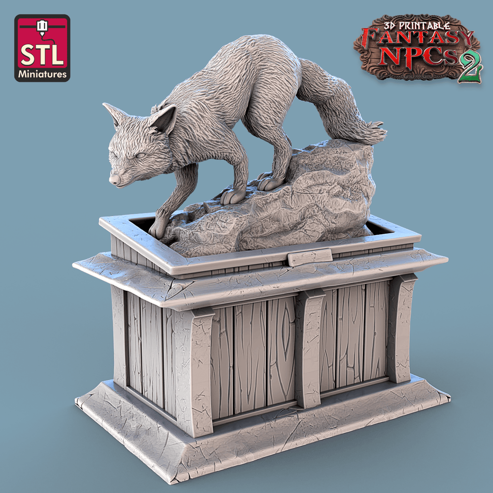 3D Printed STL Miniatures Trophy Hunter Set Fantasy NPC 2 | 28 - 32mm War Gaming D&D (Online Only)