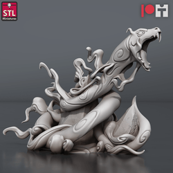 3D Printed STL Miniatures Vapour Snakes 28 - 32mm War Gaming D&D (Online Only)
