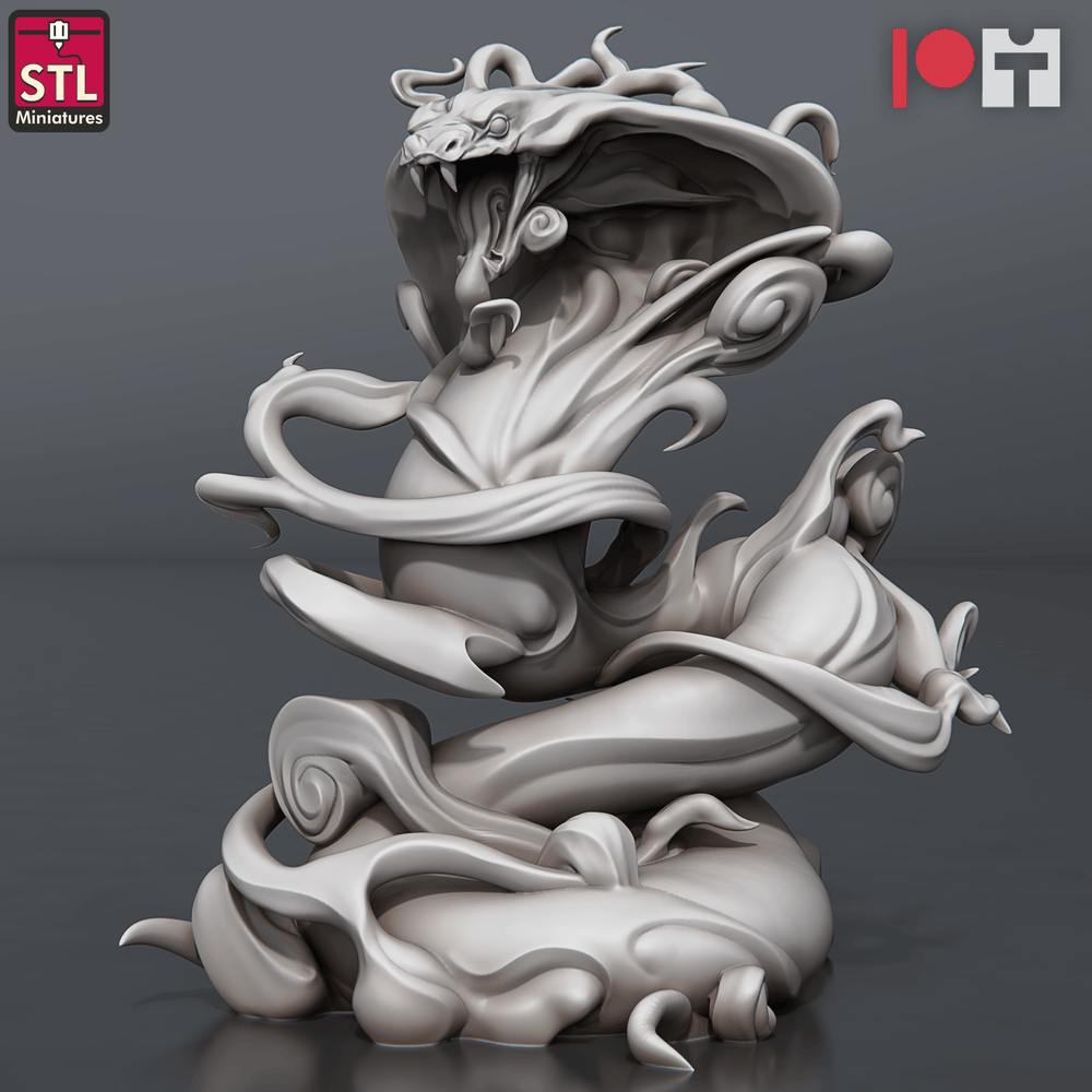 3D Printed STL Miniatures Vapour Snakes 28 - 32mm War Gaming D&D (Online Only)