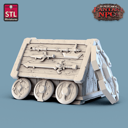 3D Printed STL Miniatures Weapons Merchant Set Fantasy NPC 28mm - 32mm War Gaming D&D (Online Only)