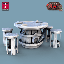 3D Printed STL Miniatures Winemakers Set Fantasy NPC 2 | 28 - 32mm War Gaming D&D (Online Only)