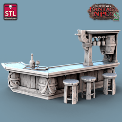 3D Printed STL Miniatures Winemakers Set Fantasy NPC 2 | 28 - 32mm War Gaming D&D (Online Only)