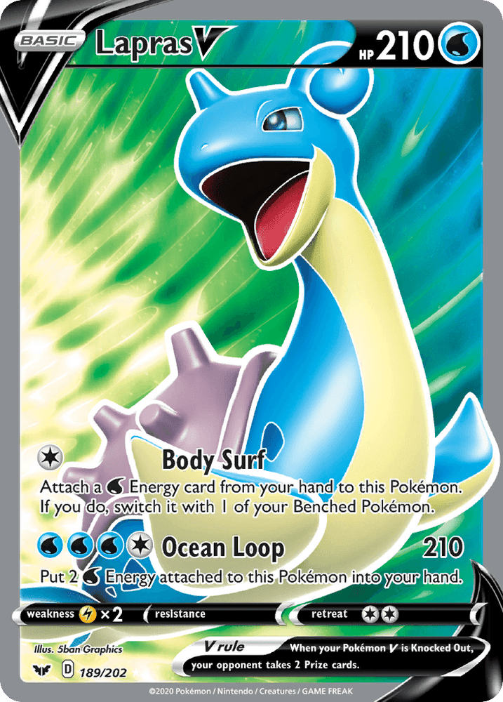 Lapras V (189/202) [Sword & Shield: Base Set] (Online Only)