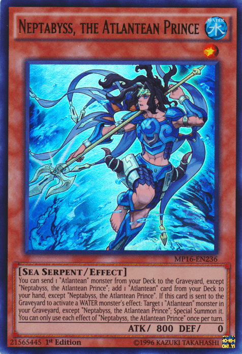 Neptabyss, the Atlantean Prince [MP16-EN236] Ultra Rare (ONLINE ORDER ONLY)