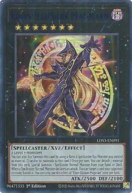 Ebon Illusion Magician (Blue) [LDS3-EN091] Ultra Rare (ONLINE ORDER ONLY)