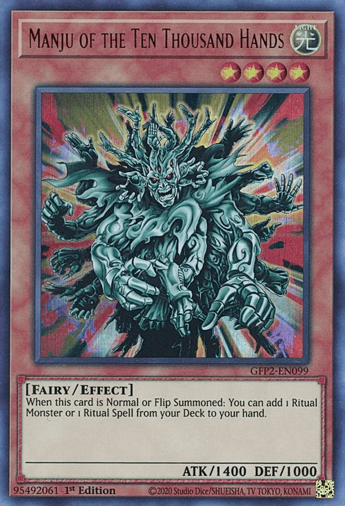 Manju of the Ten Thousand Hands [GFP2-EN099] Ultra Rare (ONLINE ORDER ONLY)