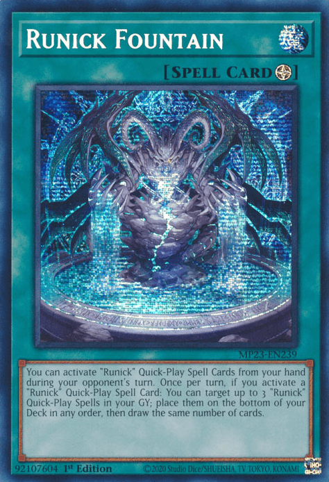 Runick Fountain [MP23-EN239] Prismatic Secret Rare (ONLINE ORDER ONLY)