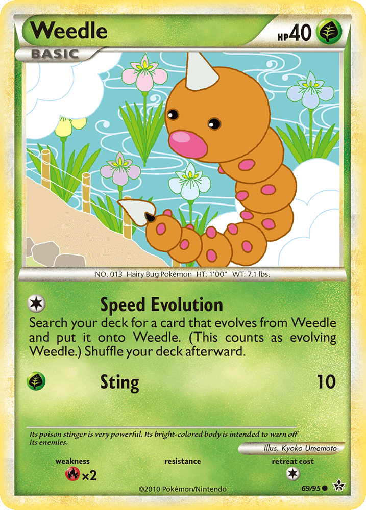 Weedle (69/95) [HeartGold & SoulSilver: Unleashed] (Online Only)