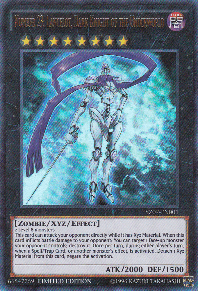Number 23: Lancelot, Dark Knight of the Underworld [YZ07-EN001] Ultra Rare (ONLINE ORDER ONLY)