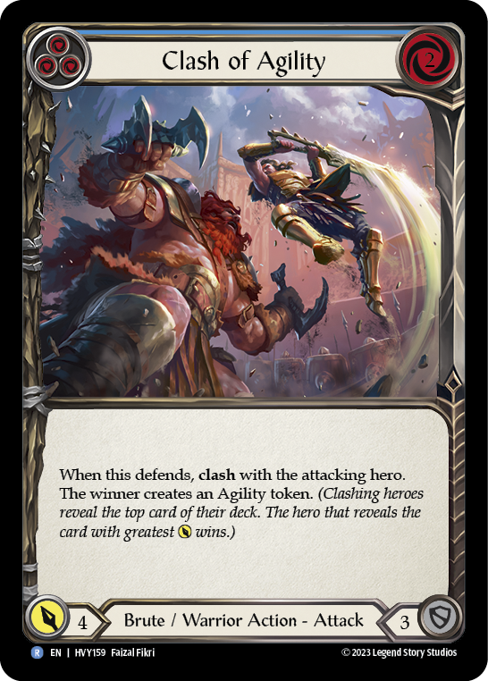 Clash of Agility (Blue) [HVY159] (Heavy Hitters)  Rainbow Foil