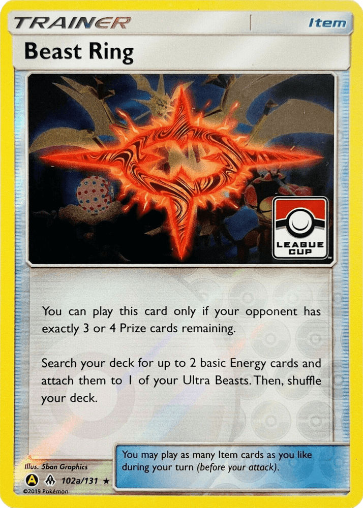 Beast Ring (102a/131) (League Promo) [Sun & Moon: Forbidden Light] (Online Only)
