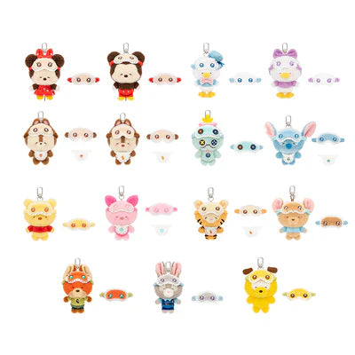 [In Stock] MINISO Disney Squinting Sleepwear Series Plush Keychains Gift Blind Box (ONLINE ORDER ONLY)