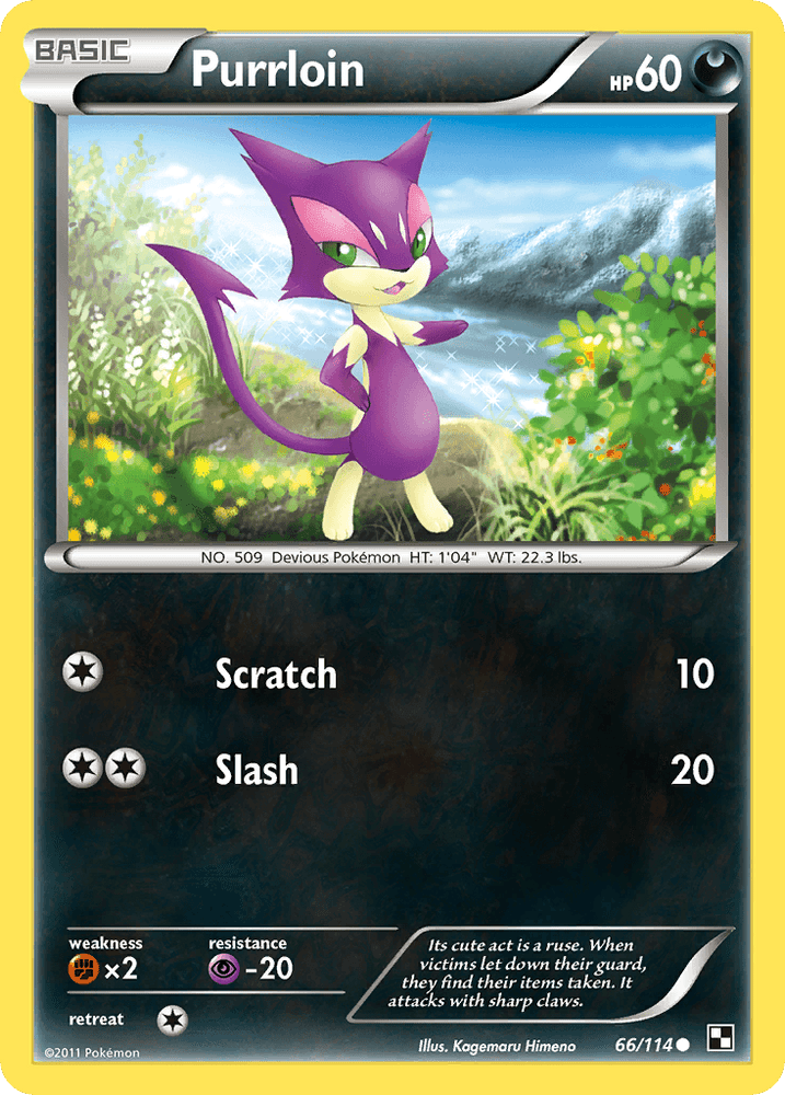 Purrloin (66/114) [Black & White: Base Set] (Online Only)
