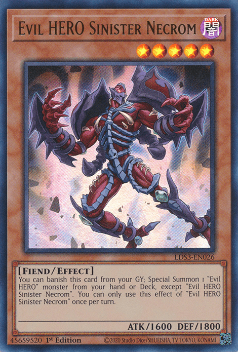 Evil HERO Sinister Necrom [LDS3-EN026] Ultra Rare (ONLINE ORDER ONLY)