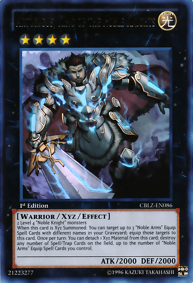 Artorigus, King of the Noble Knights [CBLZ-EN086] Ultra Rare (ONLINE ORDER ONLY)