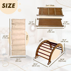 3in1 Montessori Climbing Set: Climbing Arch + Slide Board + Cushion – Chocolate (ONLINE ORDER ONLY)