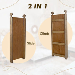 3in1 Montessori Climbing Set: Climbing Arch + Slide Board + Cushion – Chocolate (ONLINE ORDER ONLY)