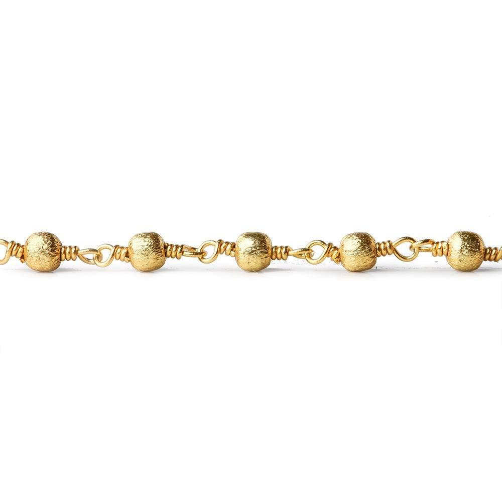 3mm 22kt Gold plated Brushed Round Gold plated Chain by the foot (ONLINE ORDER ONLY)