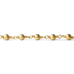 3mm 22kt Gold plated Brushed Round Gold plated Chain by the foot (ONLINE ORDER ONLY)