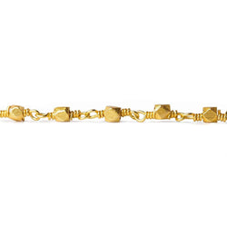 3mm 22kt Gold plated Faceted Nugget Gold plated Chain by the foot (ONLINE ORDER ONLY)