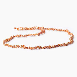 3-4mm Caramel Baroque Pearl, 15 inch, 132 pieces (ONLINE ORDER ONLY)