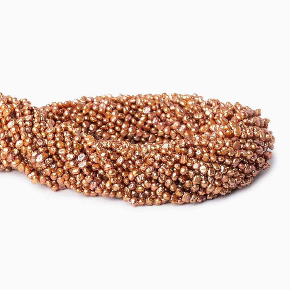3-4mm Caramel Baroque Pearl, 15 inch, 132 pieces (ONLINE ORDER ONLY)