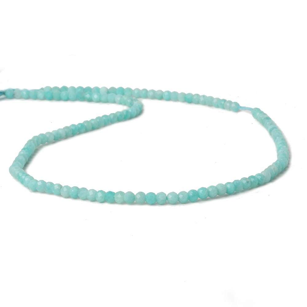 3mm Amazonite micro-faceted rondelle beads 13 inch 129 pieces (ONLINE ORDER ONLY)