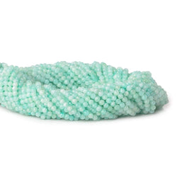 3mm Amazonite microfaceted round beads 13 inch 110 pieces AA (ONLINE ORDER ONLY)