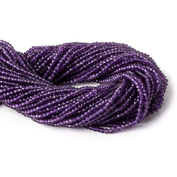 3mm Amethyst micro faceted rondelle beads 12.5 inch 108 pieces AAA (ONLINE ORDER ONLY)