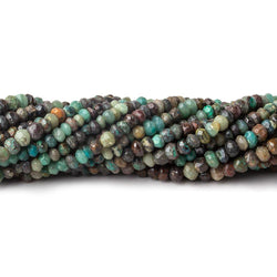 3mm Azurite faceted rondelle beads 13 inch 145 pieces (ONLINE ORDER ONLY)