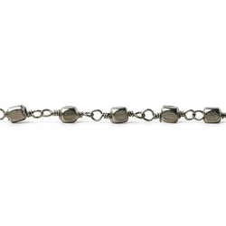 3mm Black Gold plated Cube Black Gold plated Chain by the foot