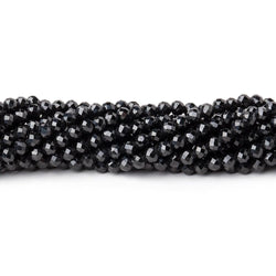 3mm Black Spinel micro faceted round beads 13 inch 110 beads (ONLINE ORDER ONLY)